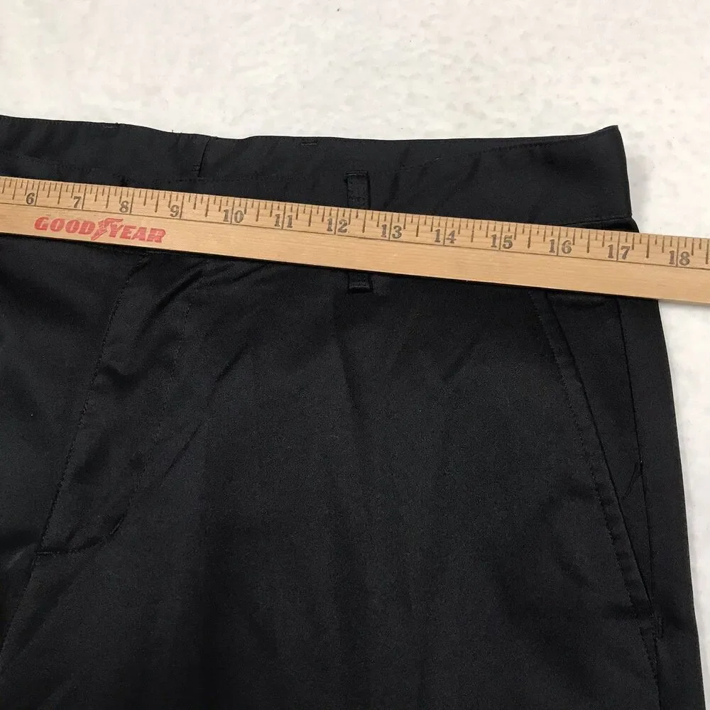 ADIDAS Golf Pants Men 32x32 Black Climalite Poly Performance Straight Leg Chino